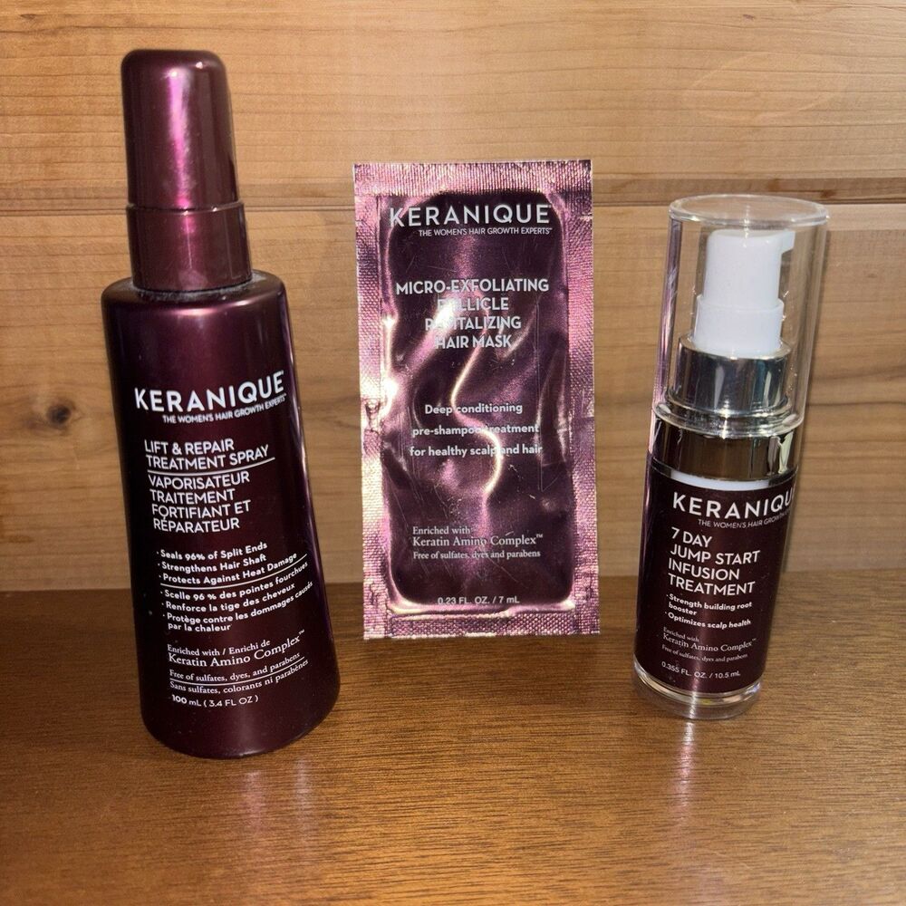 Keranique 7-Day Jump Start Infusion Treatment, Split End Treatment, Mask New Lot